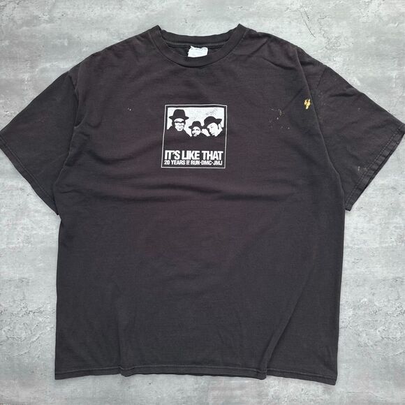 Vintage Adidas It's Like That 20 Years of Run DMC JMJ 2003 Group Show T Shirt - Picture 1 of 8